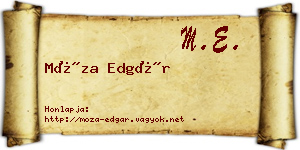 Móza Edgár névjegykártya